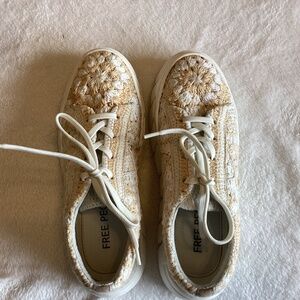 Free People macrame platform sneakers